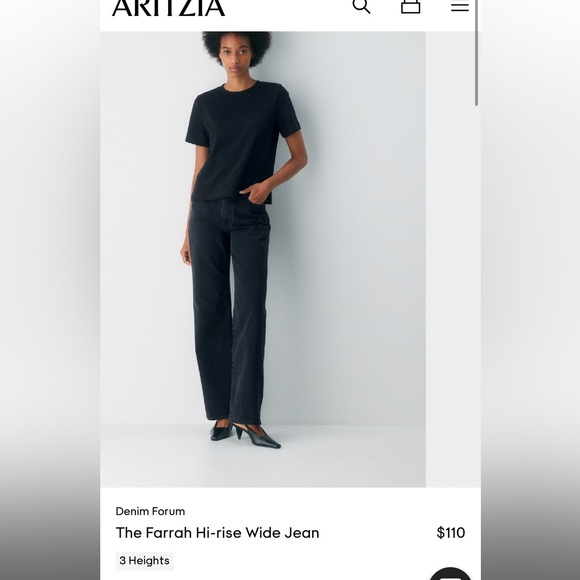 Aritzia Denim Forum Farrah High Waist Wide Leg Jeans - Picture 8 of 11